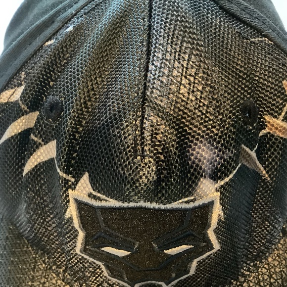 Black Panther Hat Snapback Cap Black Distressed Supper Hero. Wakanda Logo - Picture 11 of 16